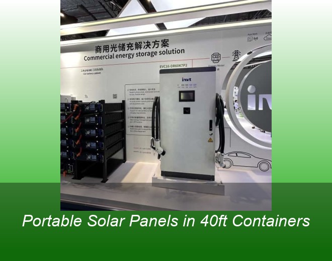 Portable Solar Panels in 40ft Containers